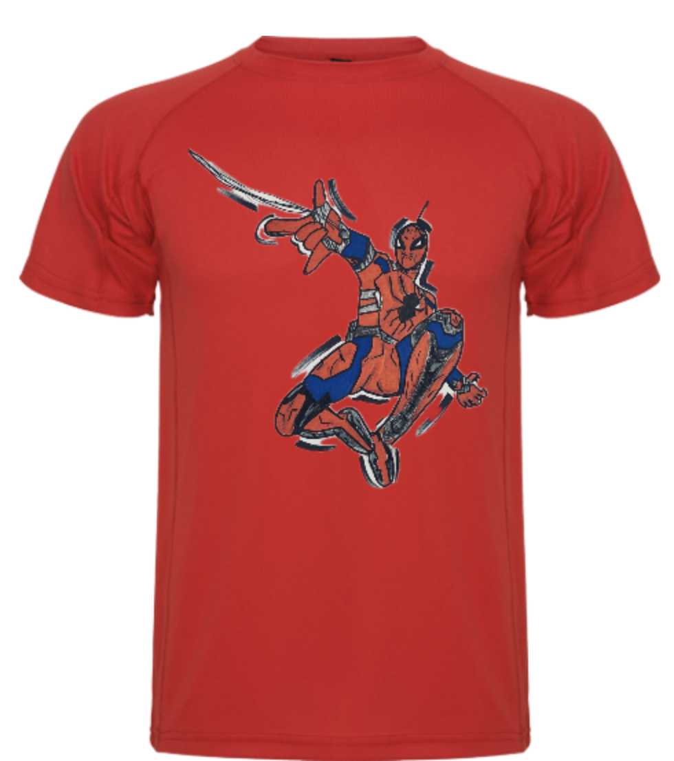 spiderman itsbrucky t-shirt red